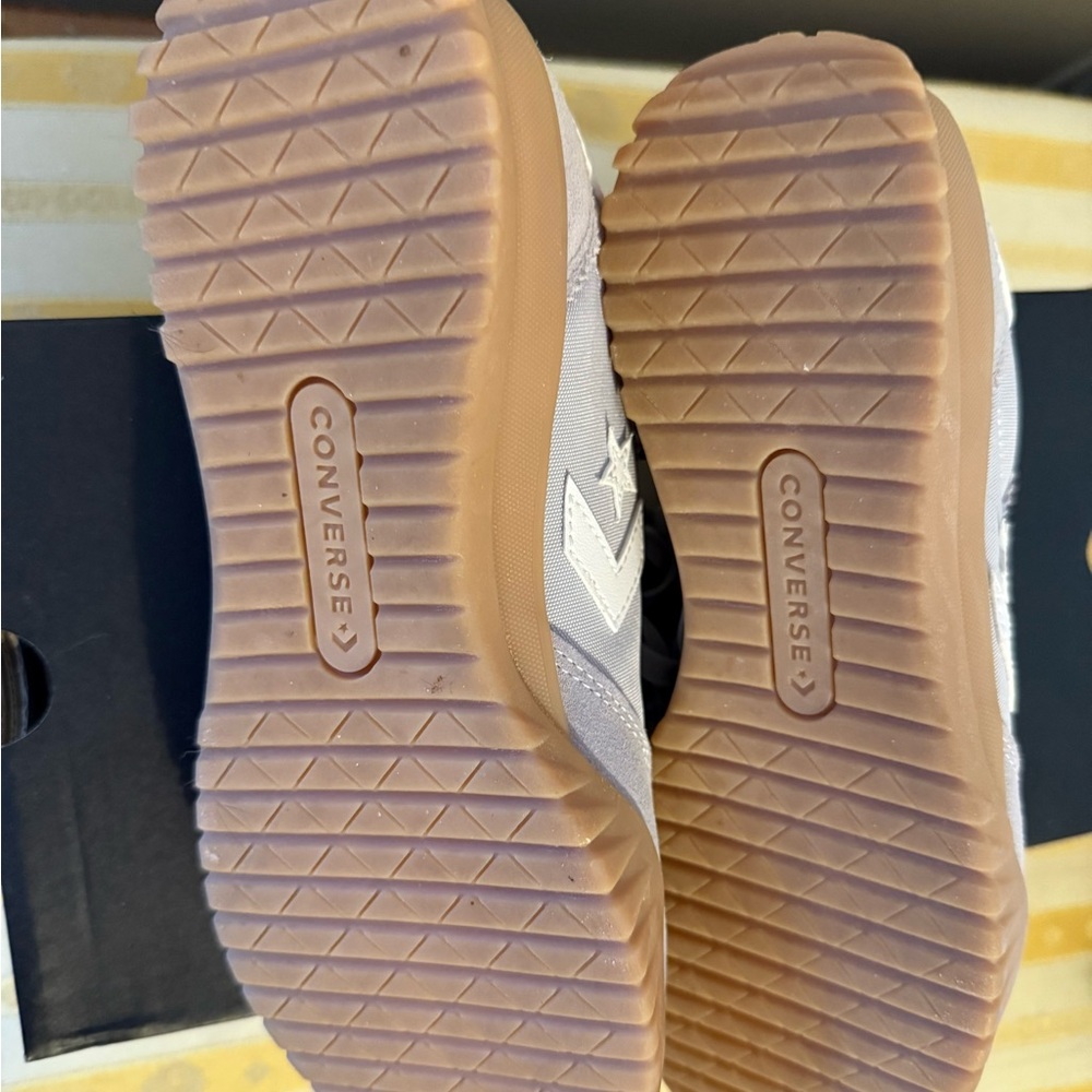 Converse Women's Light Lavender Suede Sneakers with Gum Sole - Picture 4 of 5